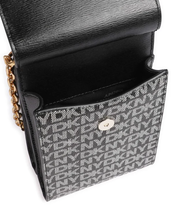 DKNY Mona Handytasche fein genarbtes Rindsleder schwarz – Bild 4