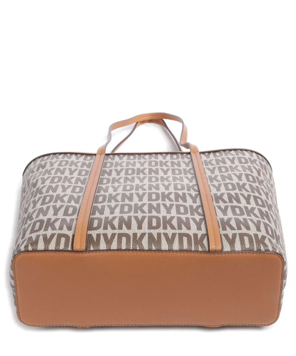 DKNY Milano Seventh Avenue Shopper Lederimitat braun – Bild 2