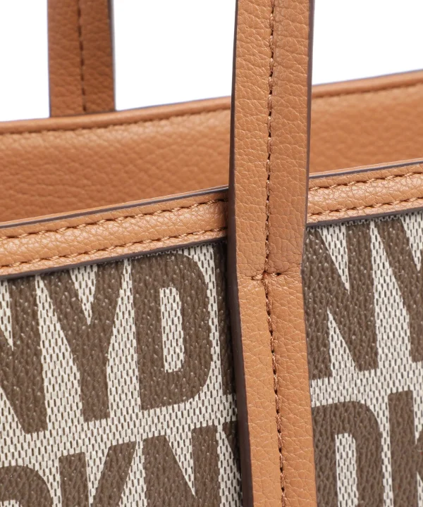 DKNY Milano Seventh Avenue Shopper Lederimitat braun – Bild 3