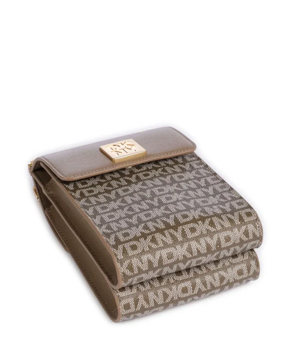 DKNY Mona Handytasche fein genarbtes Rindsleder hellbraun – Bild 3
