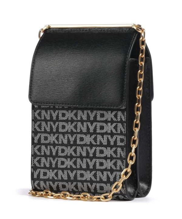 DKNY Mona Handytasche fein genarbtes Rindsleder schwarz – Bild 5